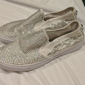 Guess sparkly slip on shoes